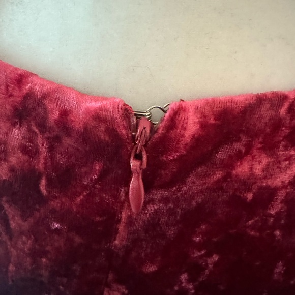 Lulus Strong Ambition Fuchsia Velvet Long Sleeve Asymmetrical Dress - Picture 8 of 9